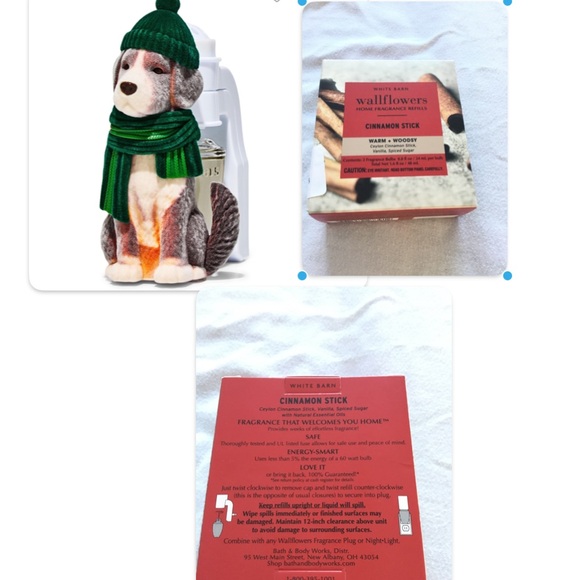 Bath and Body Works Holiday Dog Wallflowers Fragrance Plug And 2 Pack Re… - Picture 1 of 3